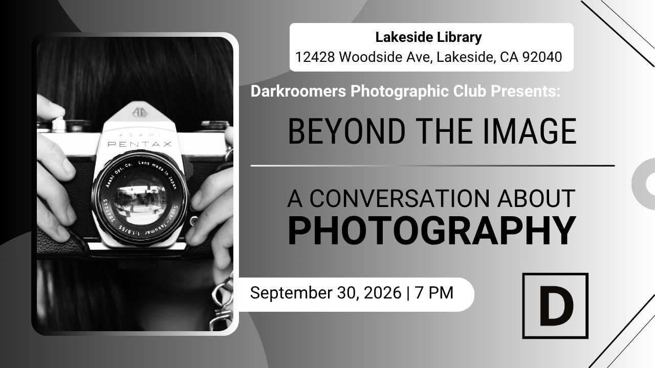 Beyond the Image: A Conversation About Photography @ Lakeside Library
