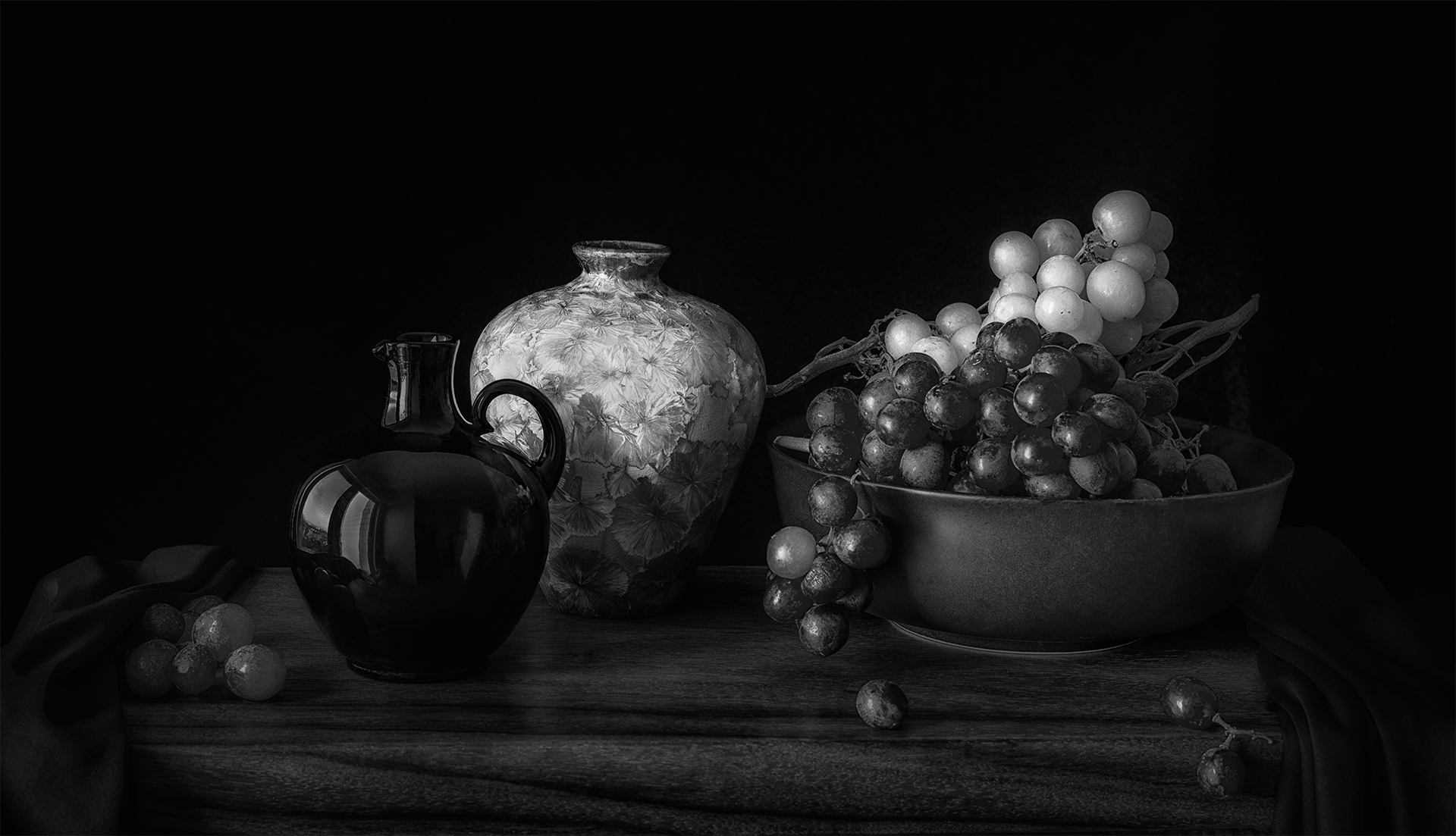 Vases and Grapes by Lisa Miller