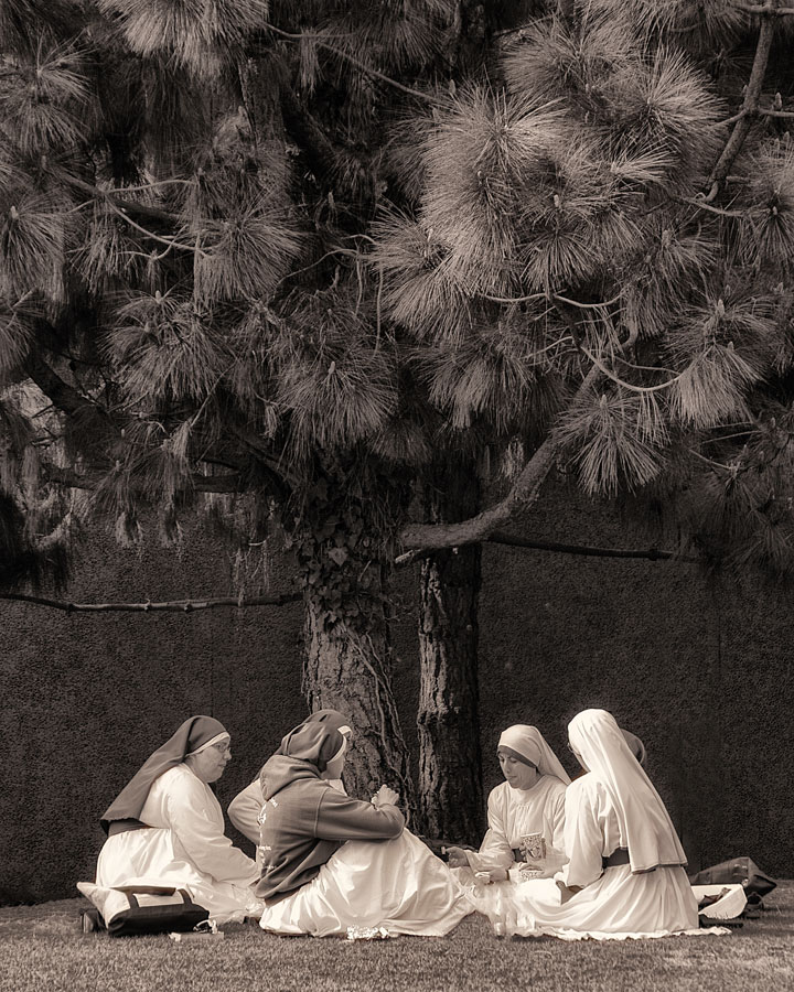 1st Place, Monochrome: A Picnic in Balboa Park by David Delgadillo