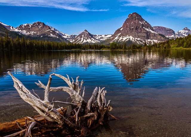 Honorable Mention, Landscape: Two Medicine Lake with Sinopah Mountain by Nancy Varga